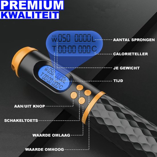JumpFit™ | Draadloos springtouw met digitale kcal teller